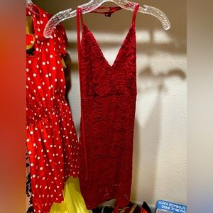 Backless Maroon Dress